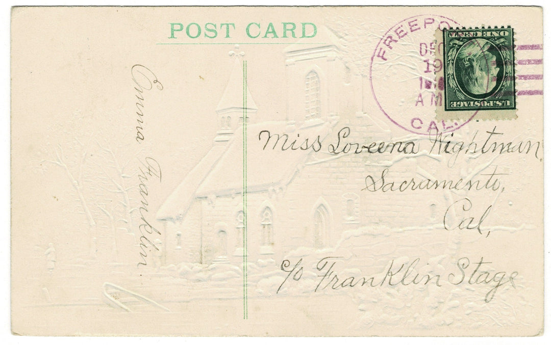  Vintage Christmas postcard.