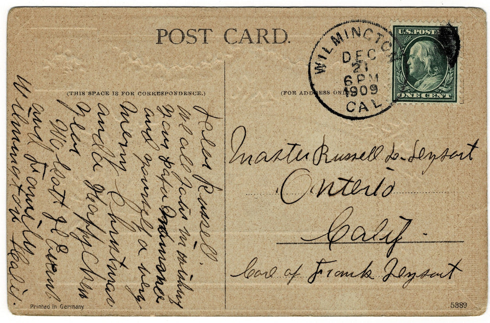   Vintage Christmas postcard.
