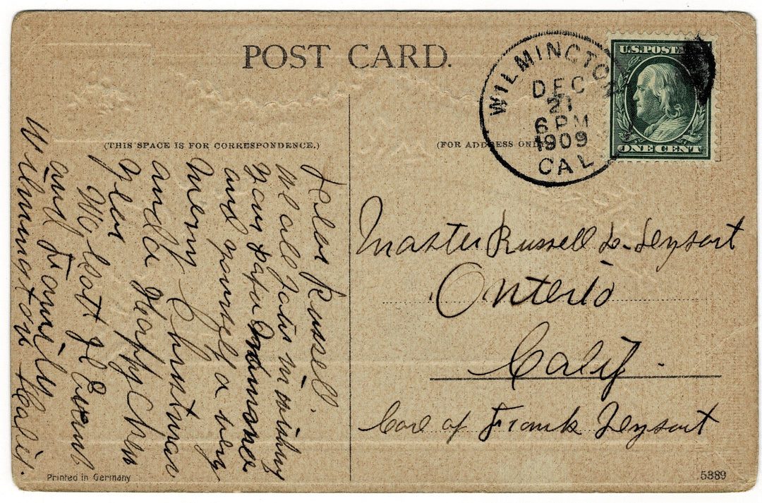   Vintage Christmas postcard.
