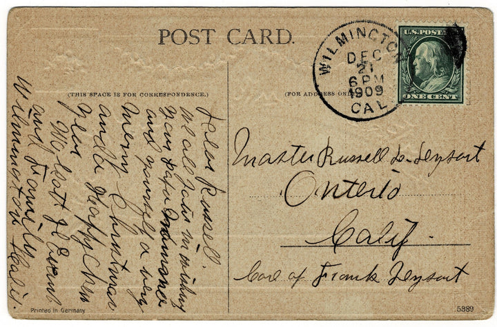   Vintage Christmas postcard.