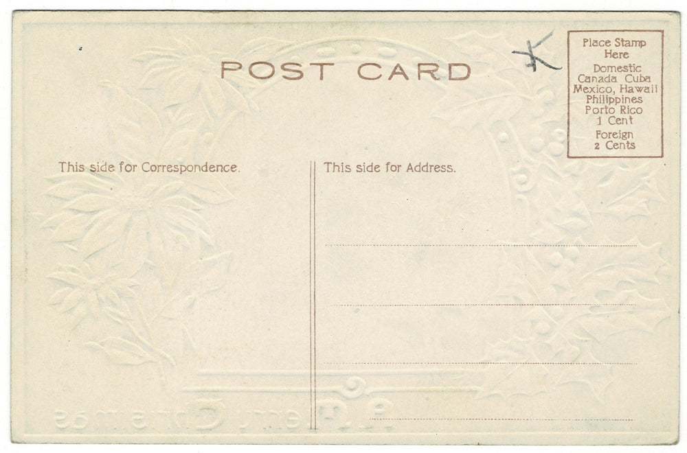   Vintage Christmas postcard.
