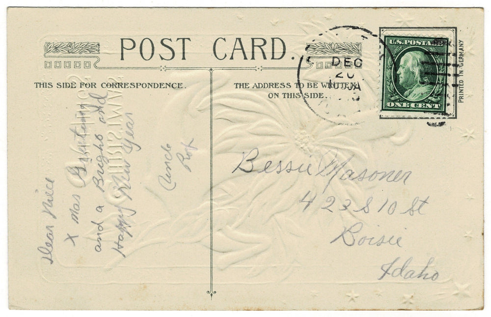   Vintage Christmas postcard.