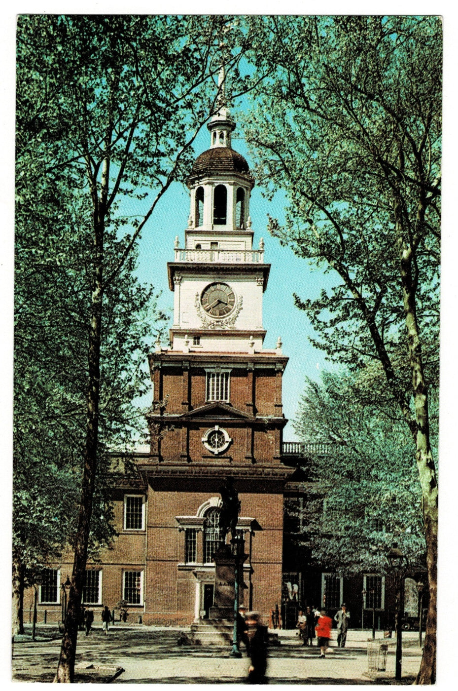 1960s Independence Hall Philadelphia Pennsylvania Vintage Postcard.