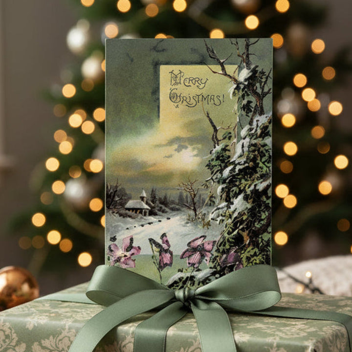 1905 The Soft Light of Christmastide, shown as gift topper.