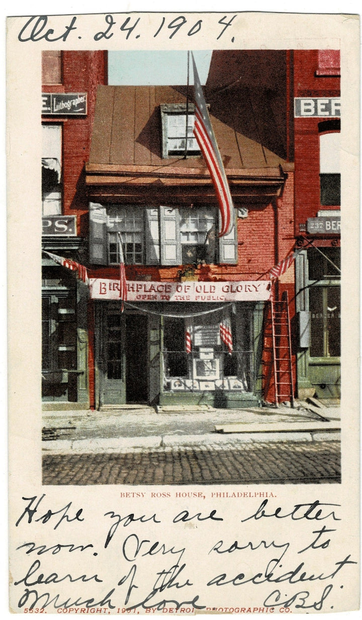 1900s Betsy Ross House Philadelphia Pennsylvania Vintage Postcard UDB.