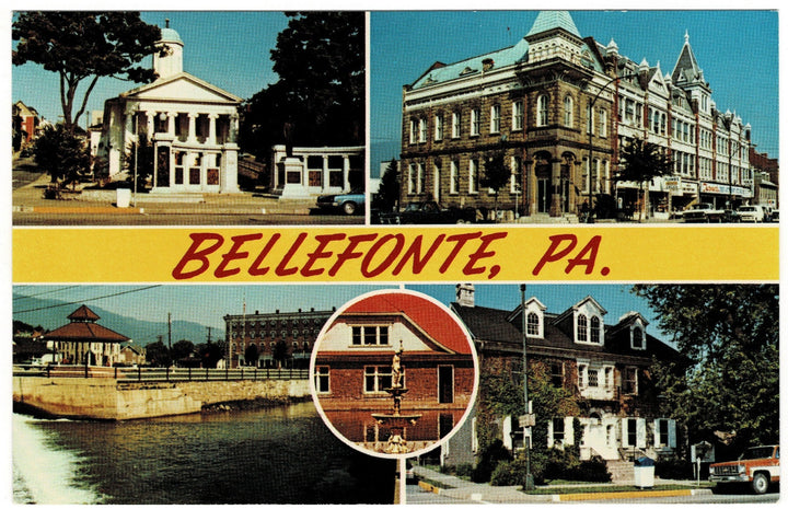 1970s Bellefonte Pennsylvania Collage Vintage Postcard.