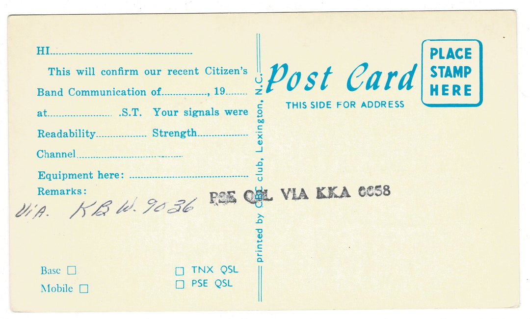 QSL card postcard vintage.