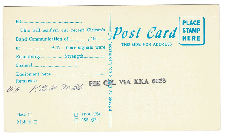 QSL card postcard vintage.