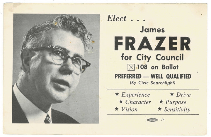 Vintag epostcard, James Frazer, Detroit Michigan.