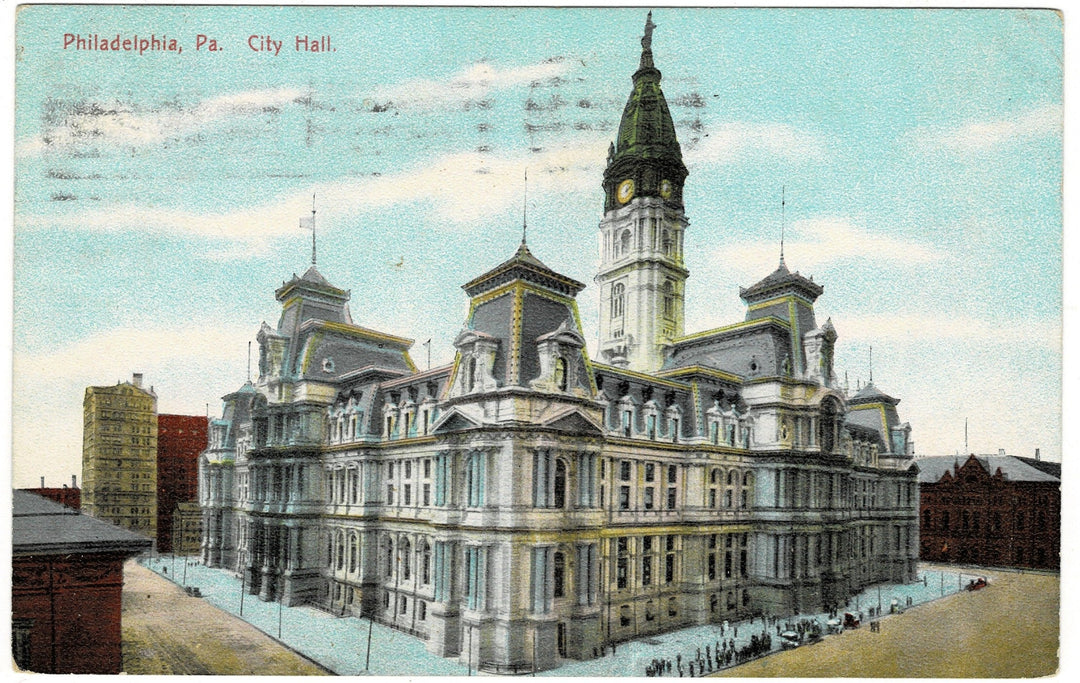 1900s City Hall Philadelphia Pennsylvania Vintage Postcard.
