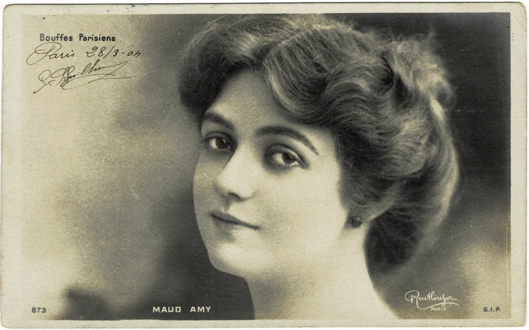 1904 Maud Amy Belle Epoque Stage Actress by Reutlinger UDB Vintage postcard.