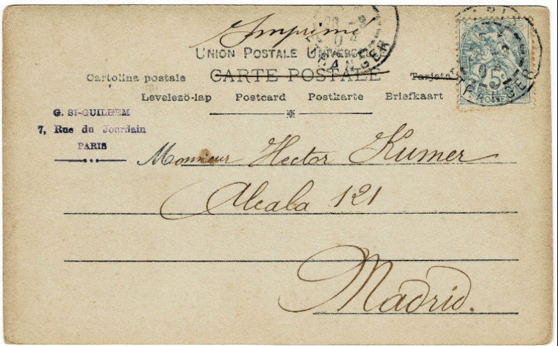 Back of postcard.