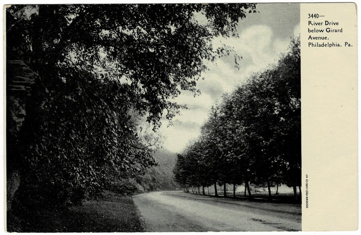 1900s River Drive Philadelphia Pennsylvania Vintage Postcard UDB.
