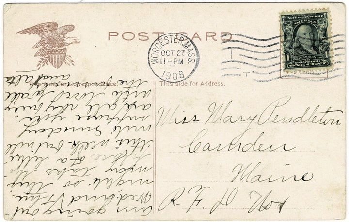 1900s Independence Hall Philadelphia PA Vintage Postcard, back view.