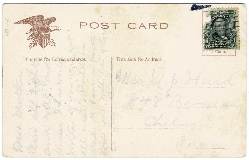 1900s William Penn House Philadelphia PA Vintage Postcard back.