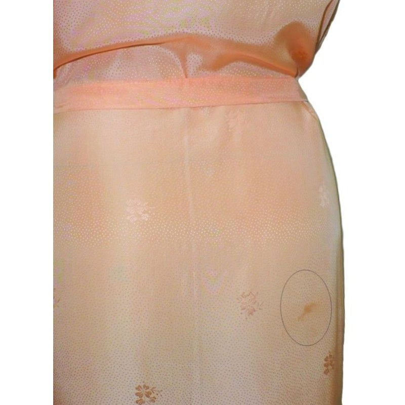 1918 Downton Abbey Style Grecian Goddess Silk Jacquard Nightgown XL.