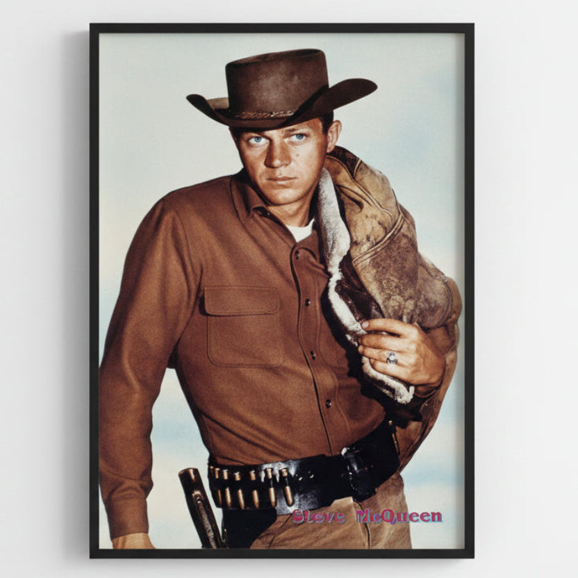 Steve McQueen Wanted Dead or Alive Centerfold Poster.