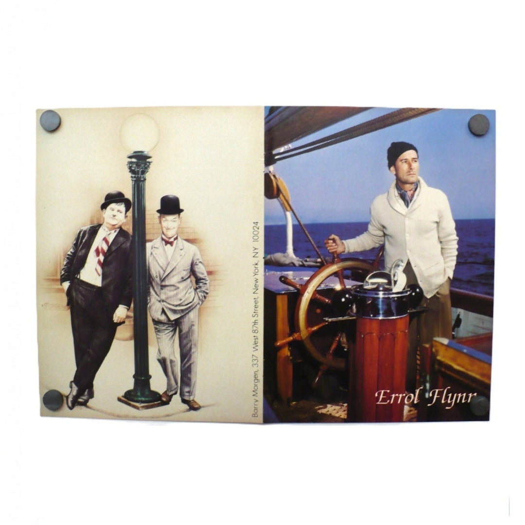  Laurel and Hardy, and Errol Flynn.