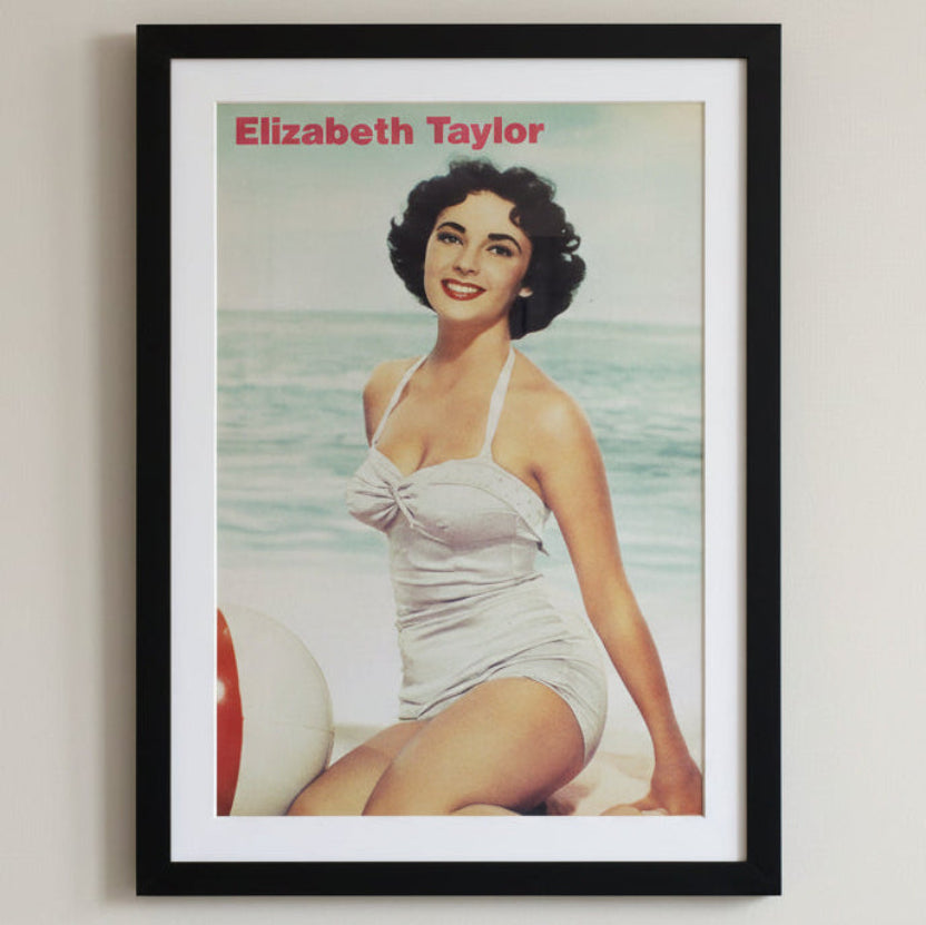 Elizabeth Taylor Pin-up Centerfold Poster.