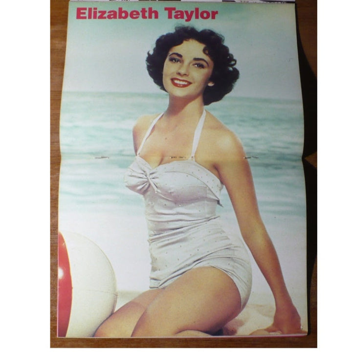 Elizabeth Taylor Pin-up Centerfold Poster.