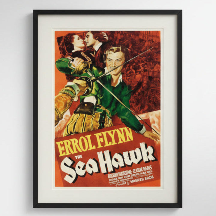 Errol Flynn in The Sea Hawk Centerfold Poster.