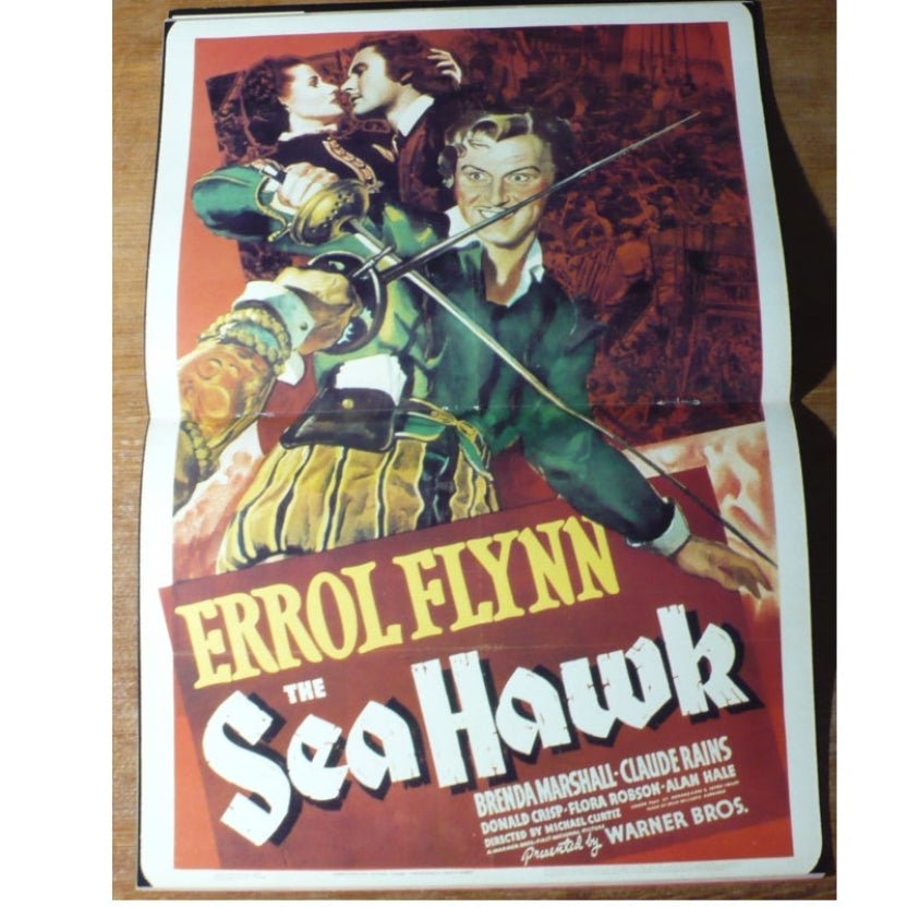 Errol Flynn in The Sea Hawk Centerfold Poster.