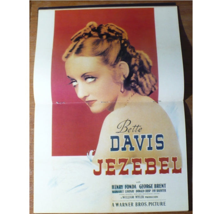 Vintage centerfold movie poster Bette Davis jezebel.