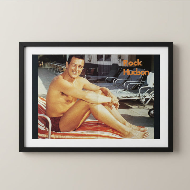 Rock Hudson Centerfold Poster.