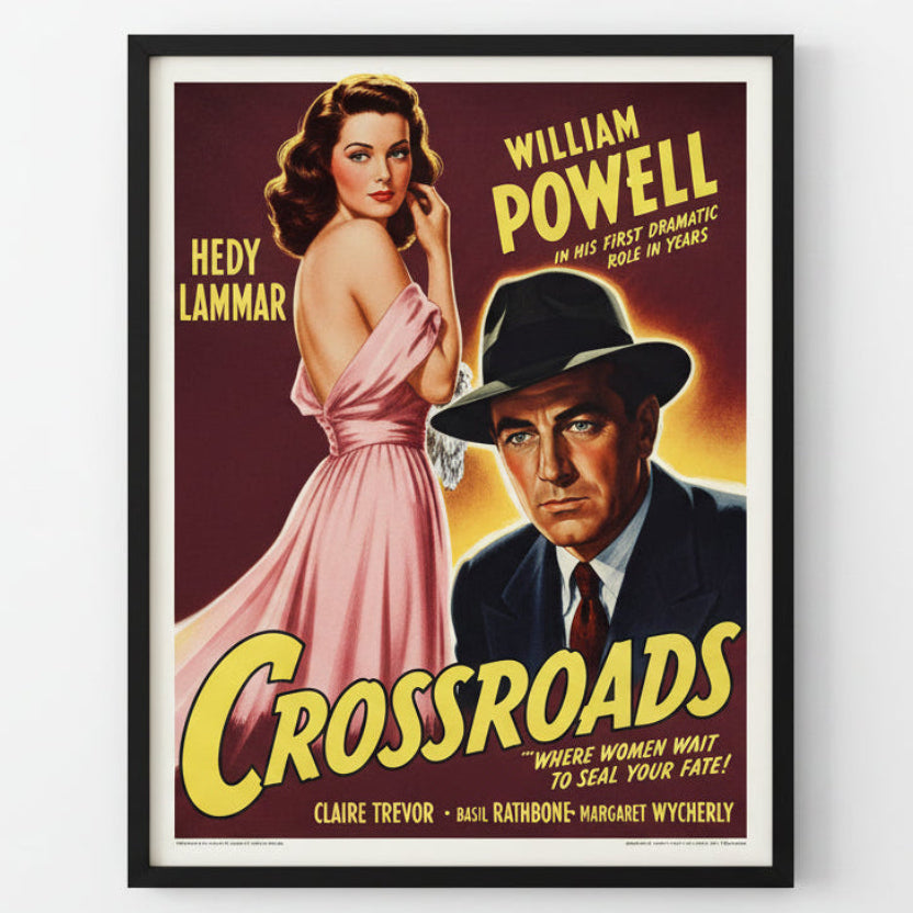 Hedy Lamarr & William Powell in Crossroads Centerfold Poster.