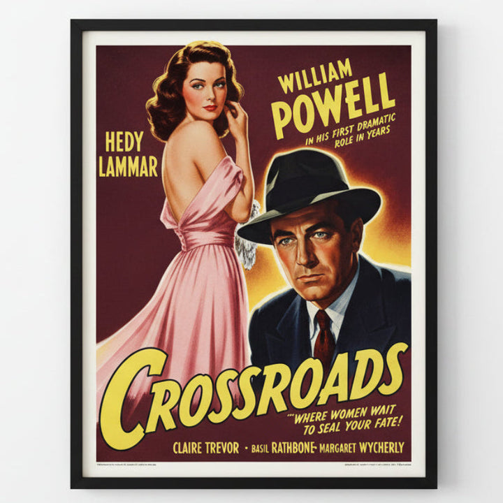 Hedy Lamarr & William Powell in Crossroads Centerfold Poster.