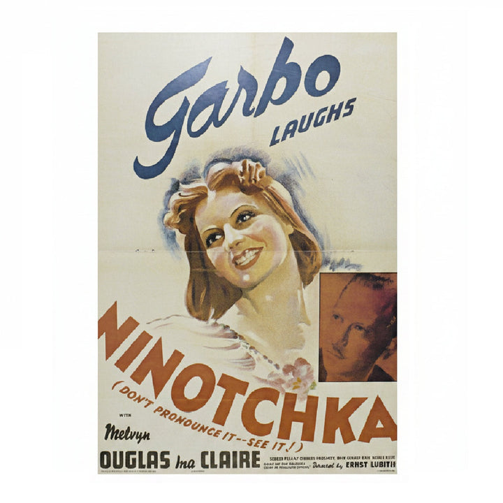Greta Garbo Laughs in Ninotchka Magazine Centerfold Poster