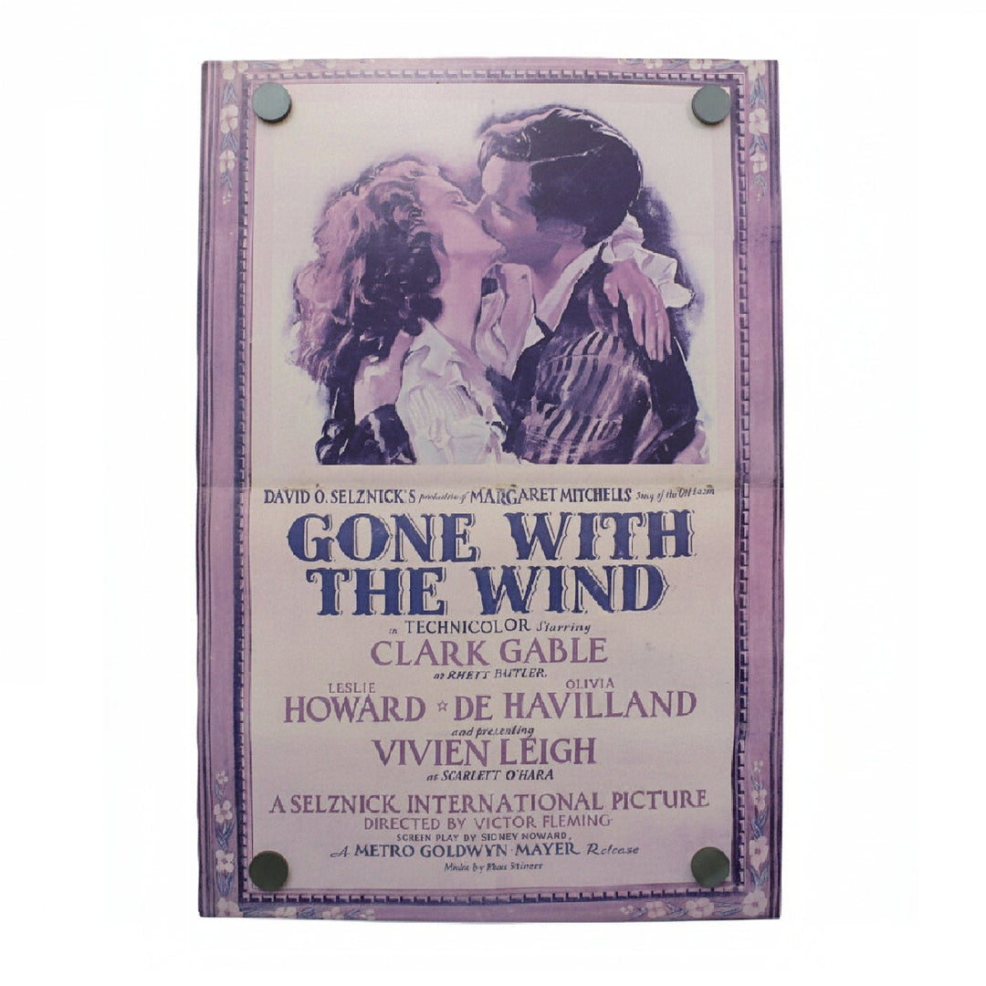 An original vintage Gone With The Wind  magazine centerfold movie poster.