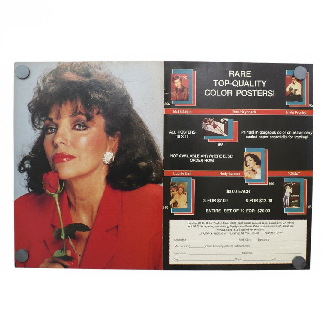 On the reverse is a full page poster of Joan Collins, and a full page advertisement for posters.