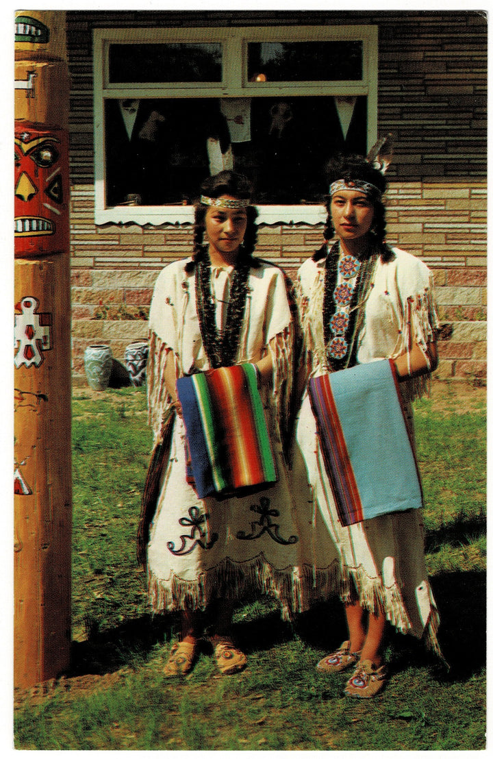 1960s Native American Women in Eau Claire, Wisconsin Vintage Postcard.