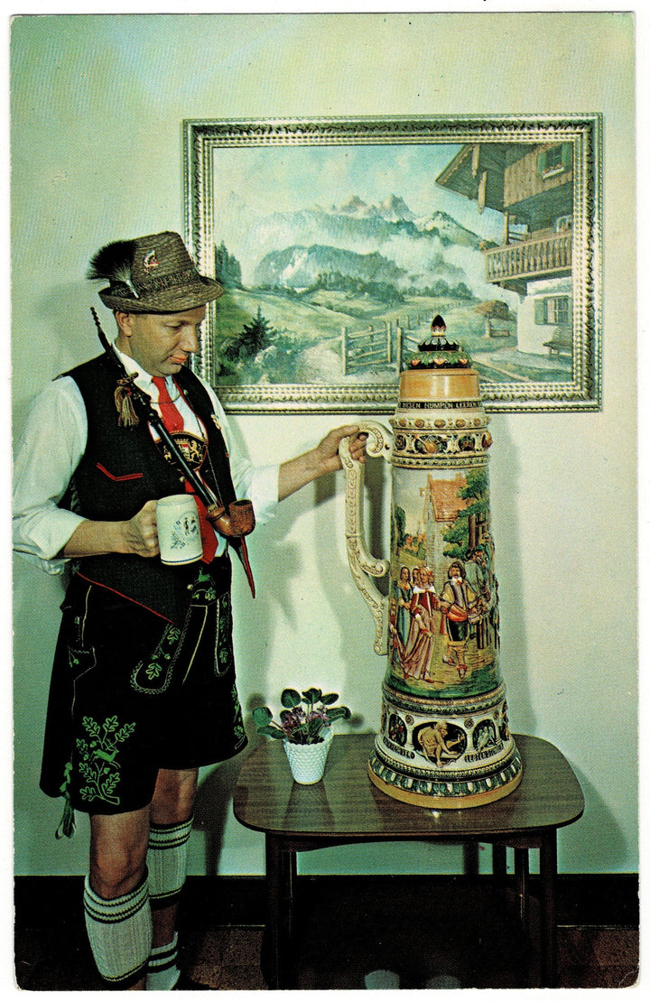 1977 Bavarian Inn in Frankenmuth, Michigan vintage postcard.