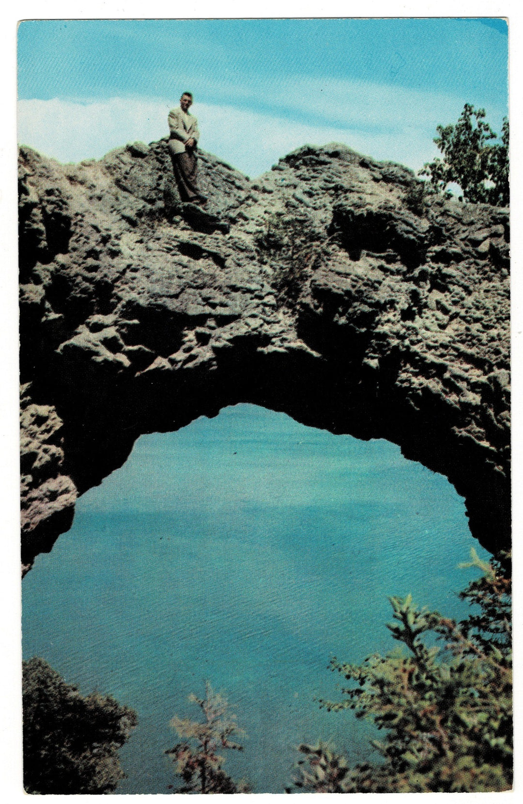 1950s Arch Rock, Mackinac Island Michigan.