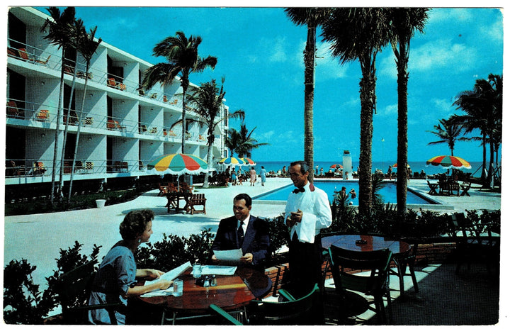 1960 Beautiful Southern Florida Motel Vintage Postcard, Sunny Isles Beach.