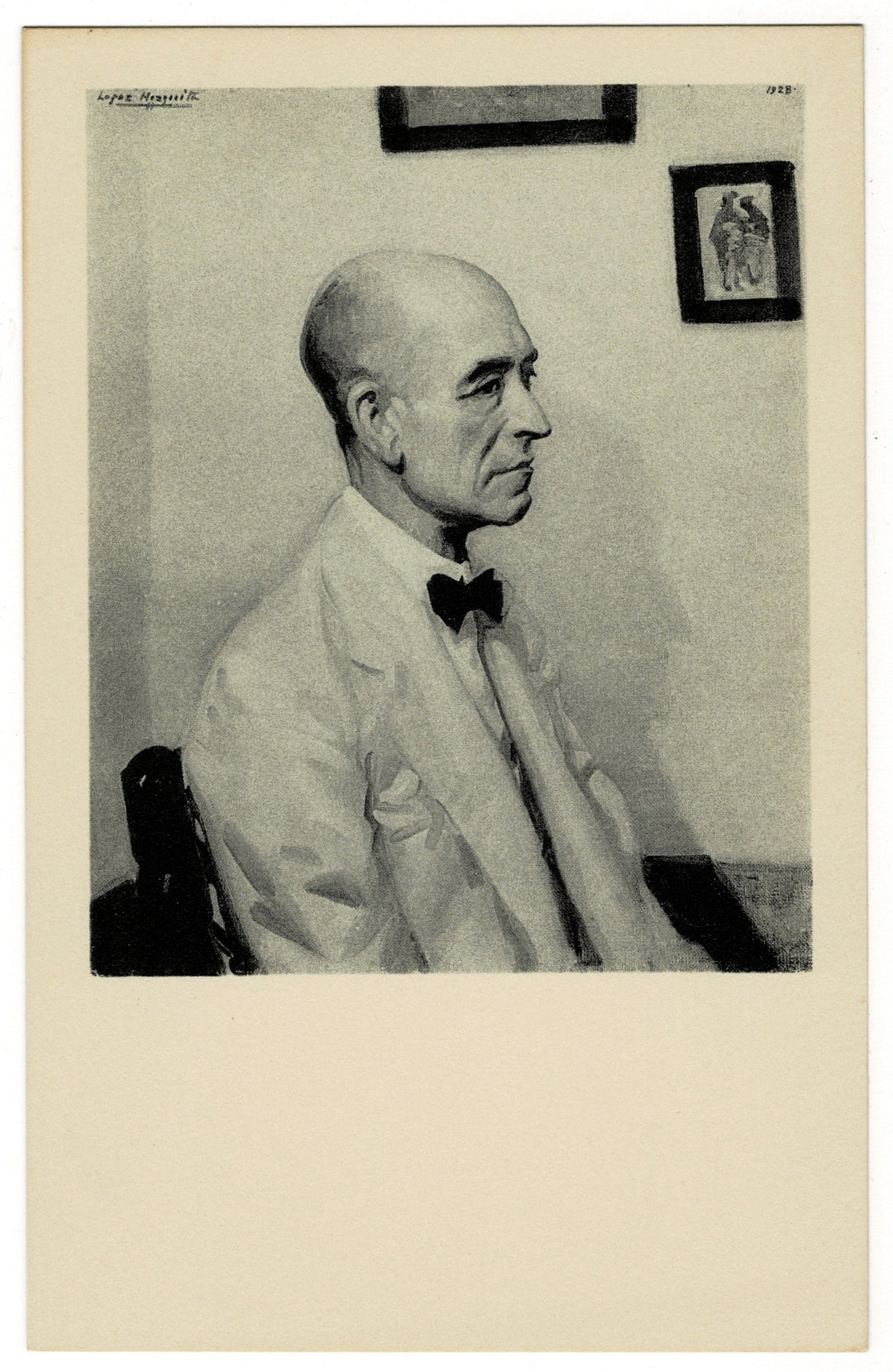 1960 Manuel de Falla by López Vintage Postcard Hispanic Society.