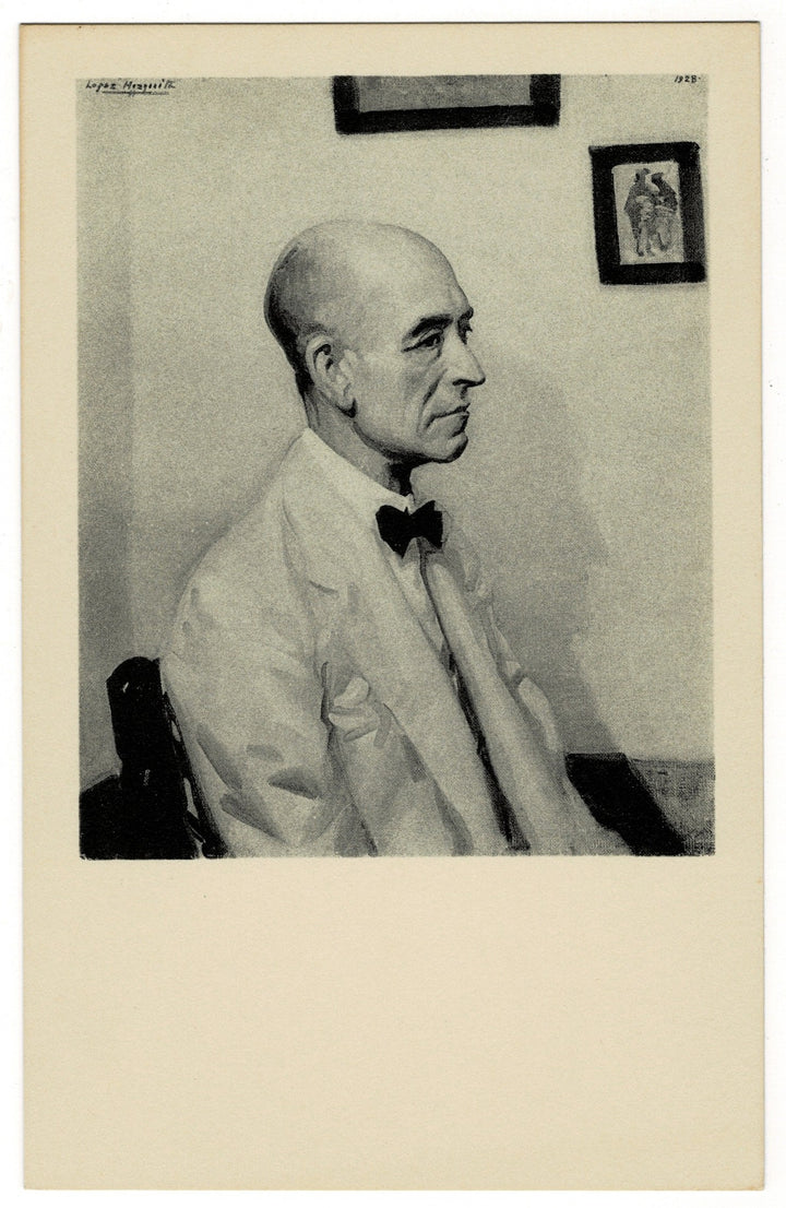 1960 Manuel de Falla by López Vintage Postcard Hispanic Society.