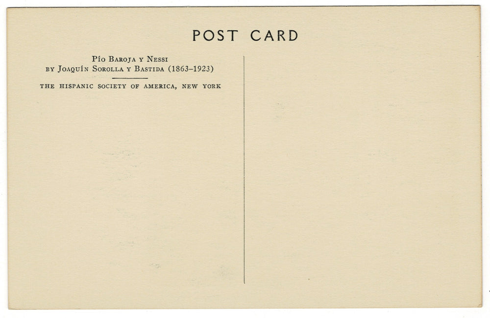 Beige postcard with black text on a beige background