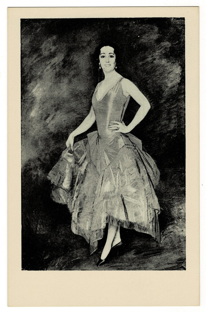 1960 Lucrezia Bori by  Zuloaga  Vintage Postcard Hispanic Society .