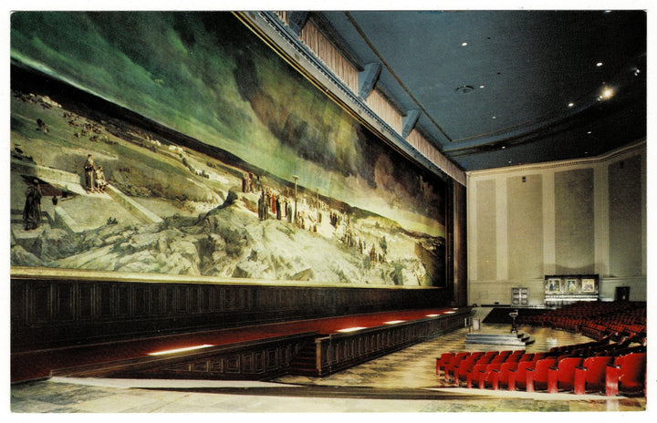 1950s Forest Lawn Hall of the Crucifixion Vintage Postcard, Glendale California.