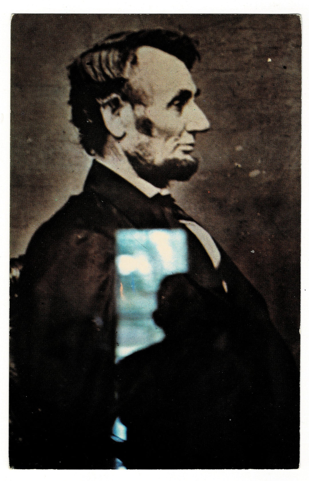 Lincoln Being Photographed by Civil War Photographer Brady Vintage Postcard.