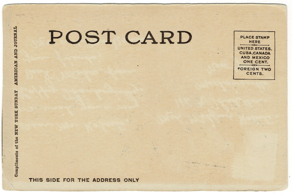 1906 Echoes of History, Native American Historian Vintage Postcard, backview.