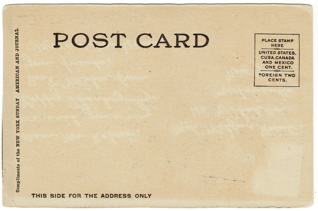 1906 Echoes of History, Native American Historian Vintage Postcard, backview.