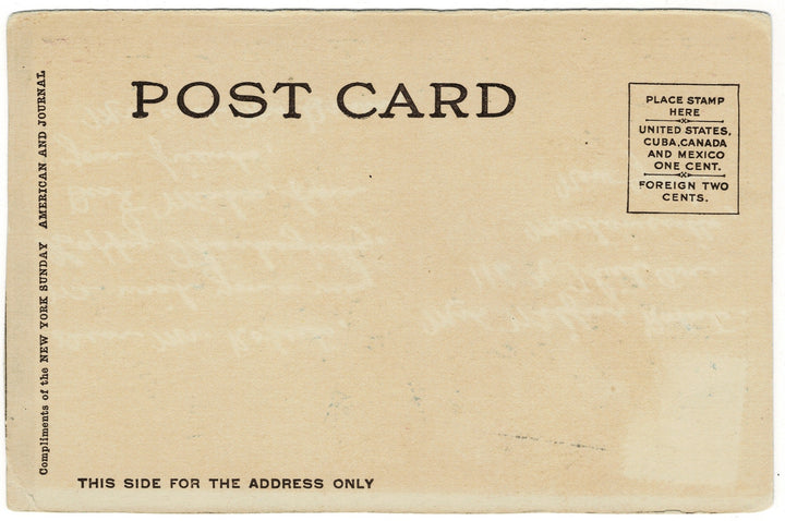 1906 Echoes of History, Native American Historian Vintage Postcard, backview.