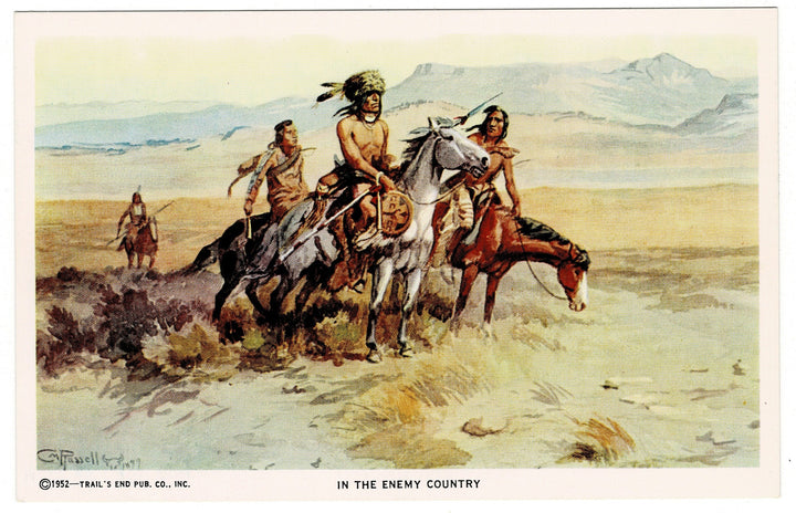 1952 “In The Enemy Country” by Charles Russell Vintage Postcard.