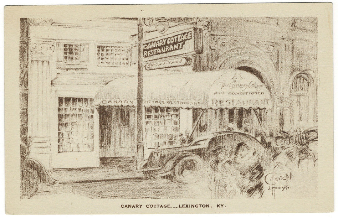 1938 Canary Cottage in Lexington Kentucky Vintage Postcard.