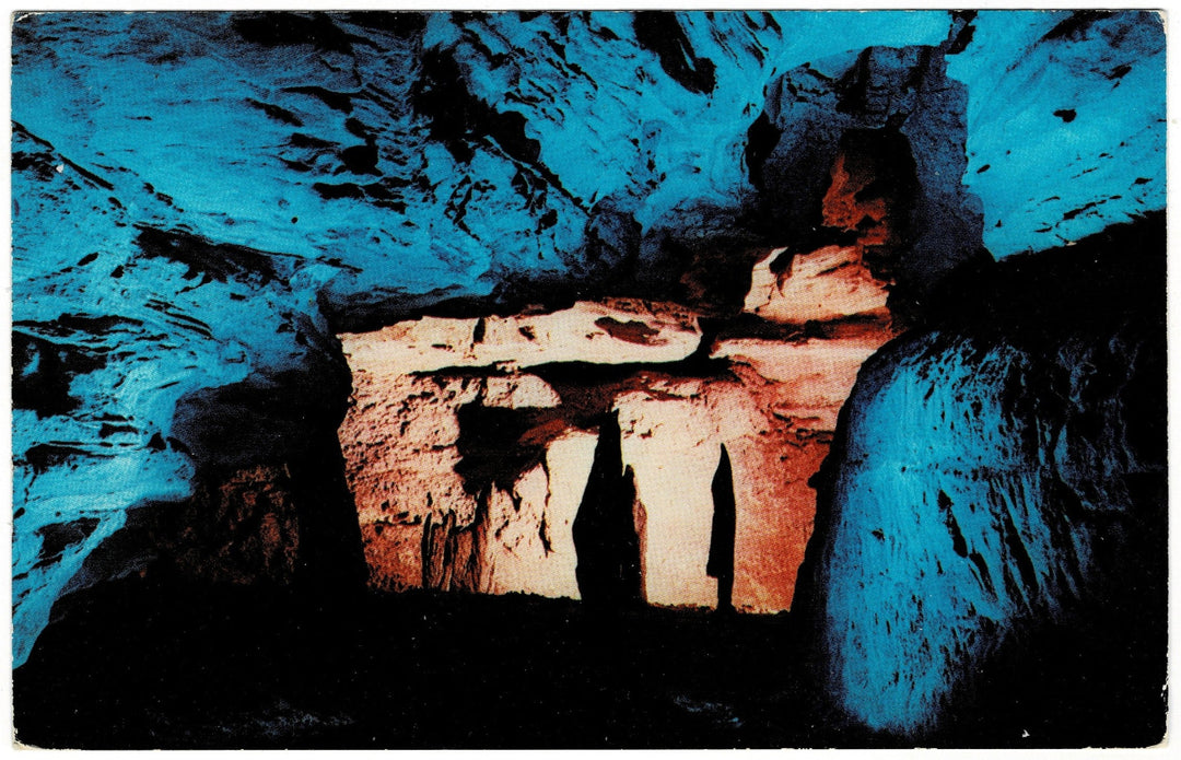 1950s Nativity Scene Laurel Caverns Farmington PA Vintage Postcard.