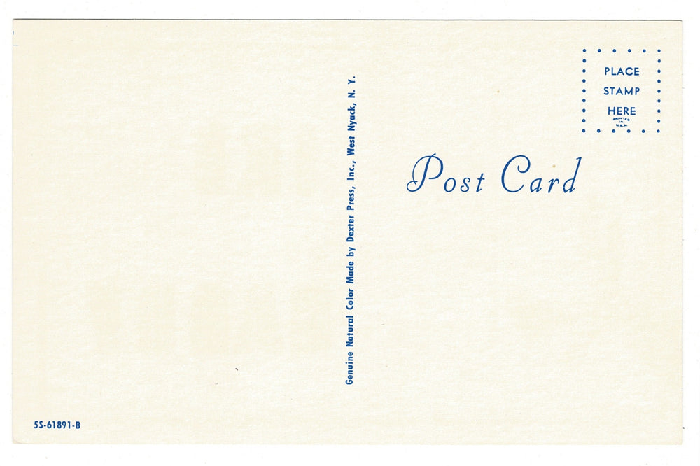 1962 We Miss IKE – Anti-Kennedy Political Postcard, back view.